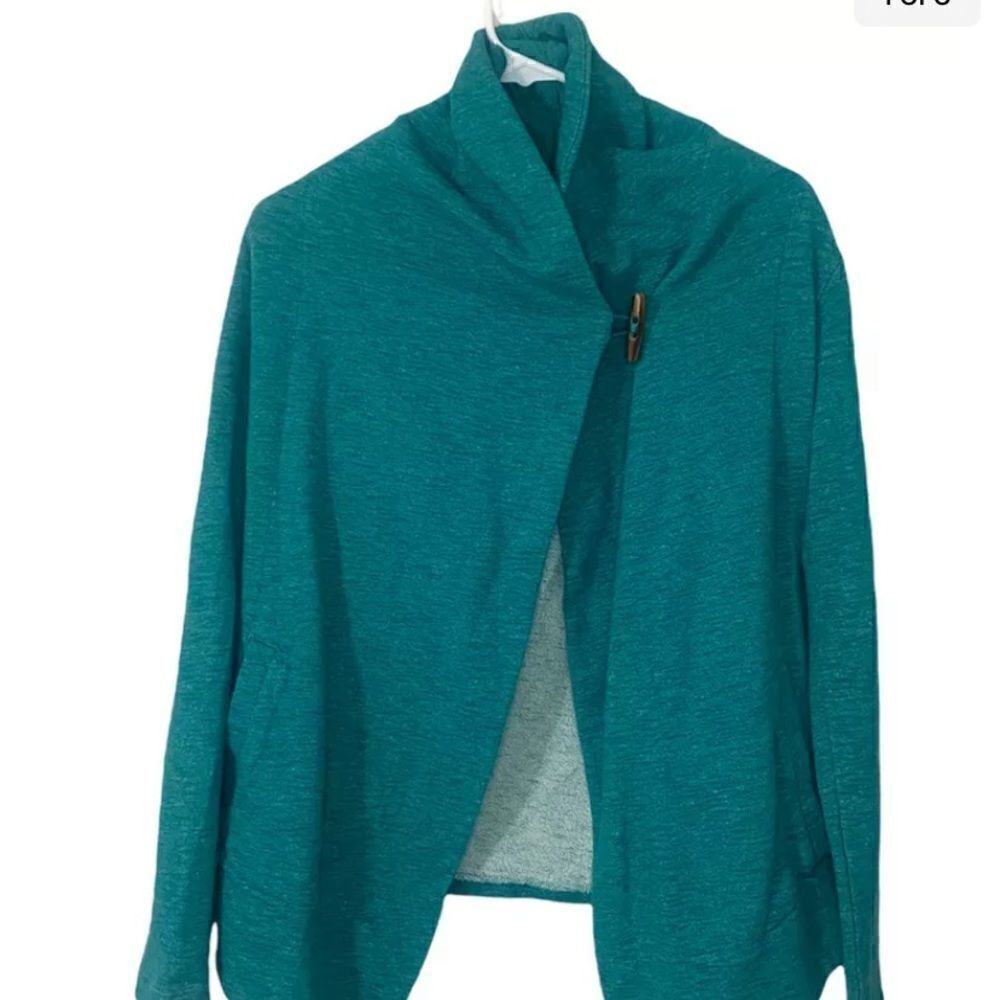 north face crossover wrap cardigan teal beautiful size xs